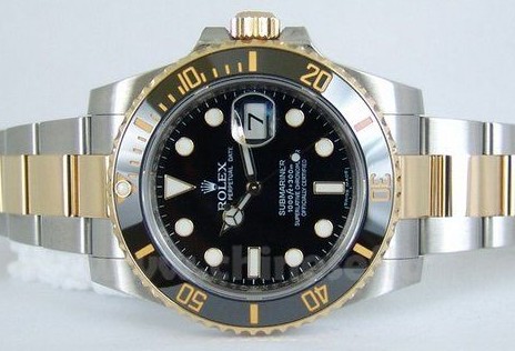 Replica Rolex 2-Tone Black Submariner Ceramic 40mm Watches